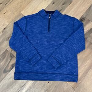 Paradise Collection Blue Quarter‑Zip Cotton Sweater Size M